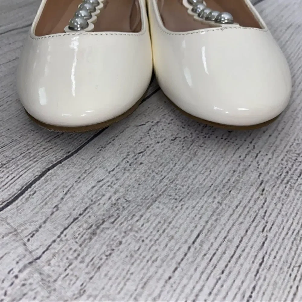 Childrens place patent leather shoe w/ankle bead strap & buckle close sz 11